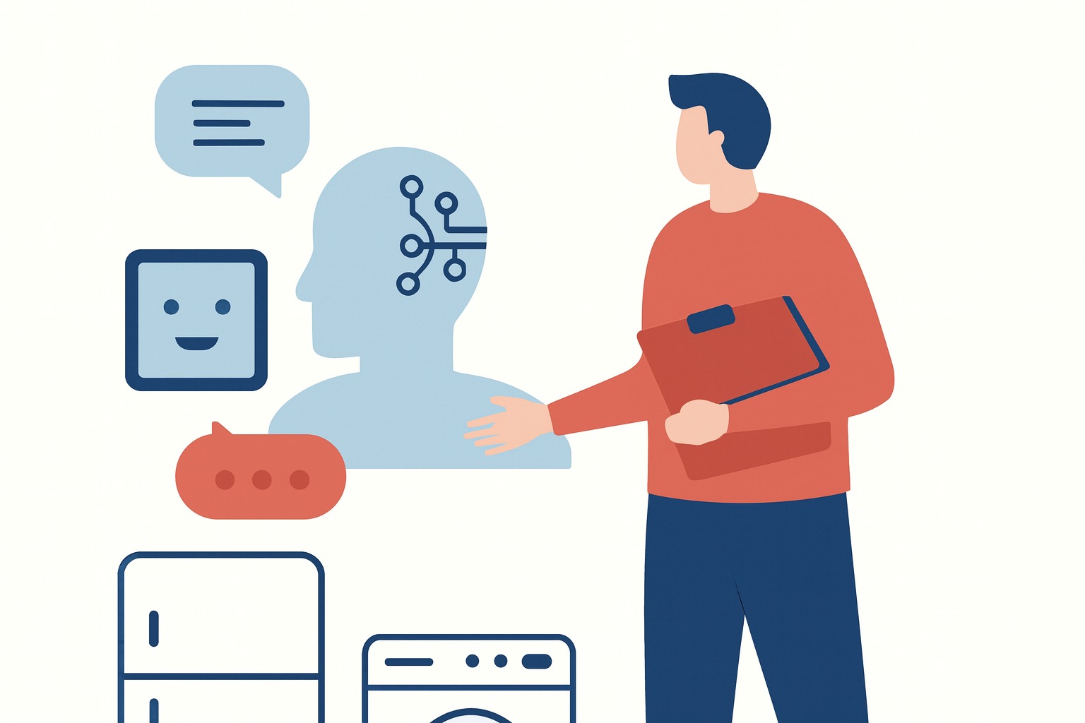 فروش لوازم خانگی در ۲۰۲۵: تکنیک‌های حرفه‌ای فروش حضوری و تلفنی با کمک هوش مصنوعی